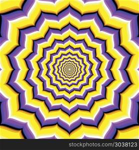 Abstract vector hypnotic optical illusion. Abstract vector hypnotic optical illusion. Deepening and motion corridor endless illustration