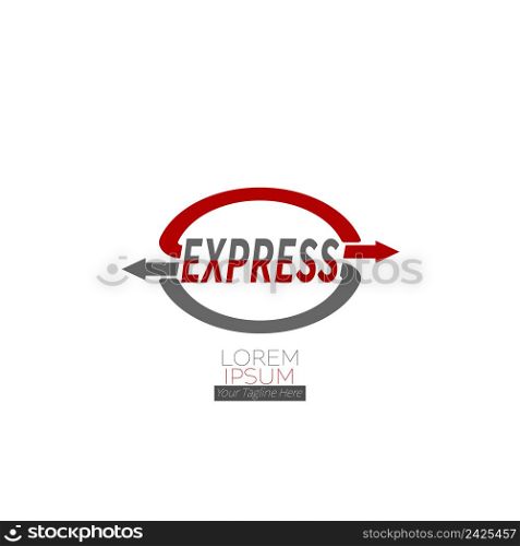 Abstract vector icon for a logo, sticker or sticker with the inscription express.