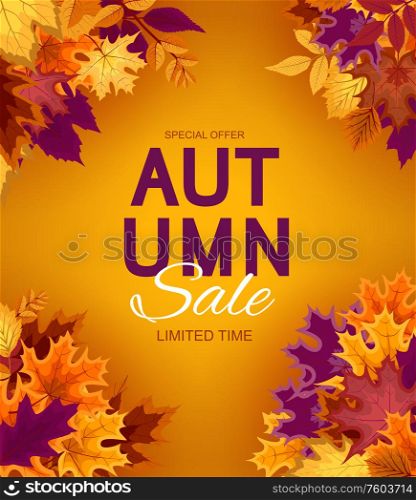 Abstract Vector Illustration Autumn Background with Falling Autumn Leaves. EPS10. Abstract Vector Illustration Autumn Background with Falling Autumn Leaves
