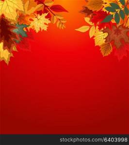 Abstract Vector Illustration Background with Falling Autumn Leaves. EPS10. Abstract Vector Illustration Background with Falling Autumn Leav