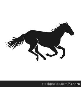 Abstract vector illustration of running horses silhouette