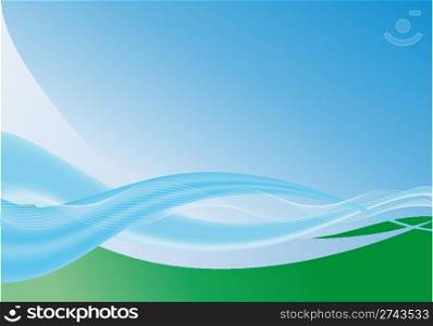 Abstract vector illustration of sky and earth background