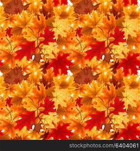 Abstract Vector Illustration Seamless Pattern Background with Falling Autumn Leaves. EPS10. Abstract Vector Illustration Seamless Pattern Background with Fa