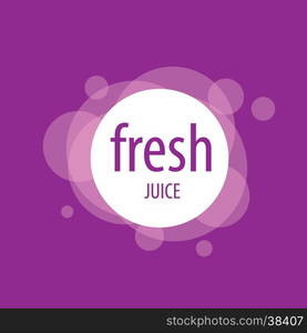 Abstract vector logo. Abstract vector logo for juice. Vector illustration