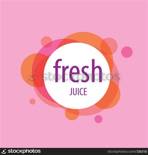 Abstract vector logo. Abstract vector logo for juice. Vector illustration