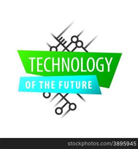 Abstract vector logo chip technology