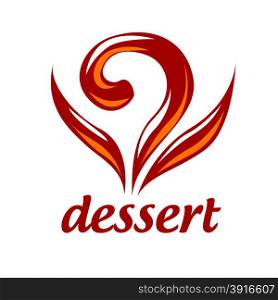 Abstract vector logo dessert and pastries