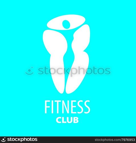 Abstract vector logo figure of the girl for a fitness club