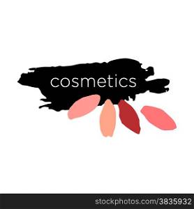 Abstract vector logo for cosmetics and makeup