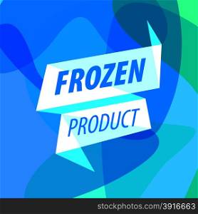 Abstract vector logo for frozen foods in the form of a tape