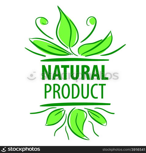 Abstract vector logo for natural product