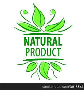 Abstract vector logo for natural product