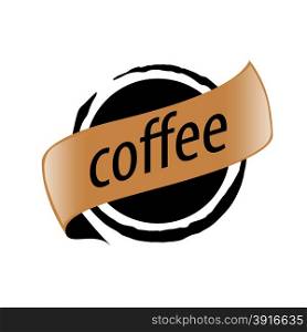Abstract vector logo imprint coffee