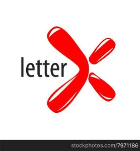 Abstract vector logo inflatable letter X