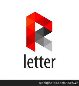 Abstract vector logo letter R modules