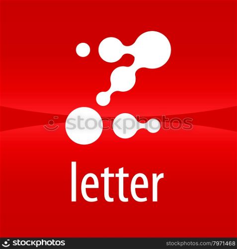 Abstract vector logo letter Z drops