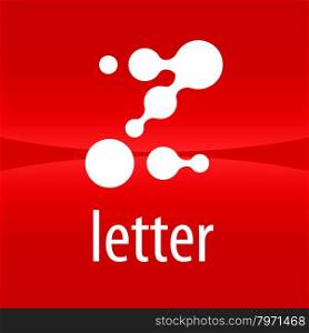Abstract vector logo letter Z drops