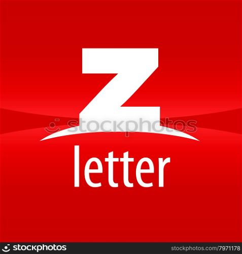 Abstract vector logo letter Z on a red background