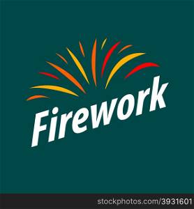 Abstract vector logo multicolored fireworks