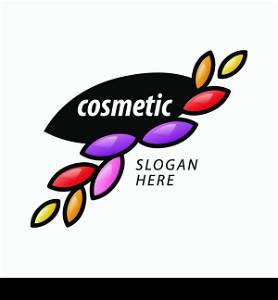 abstract vector logo of the petals for cosmetics