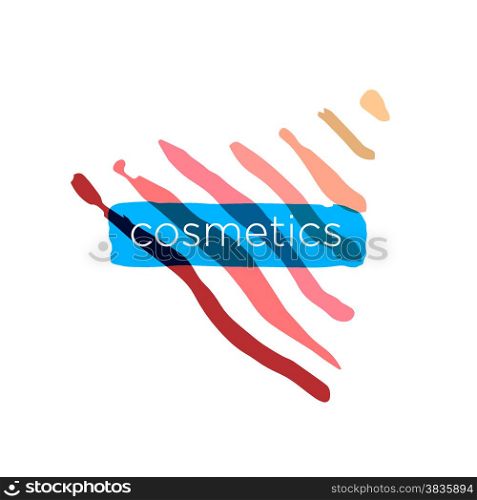 Abstract vector logo pyramid for cosmetics