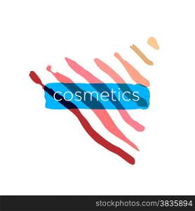 Abstract vector logo pyramid for cosmetics