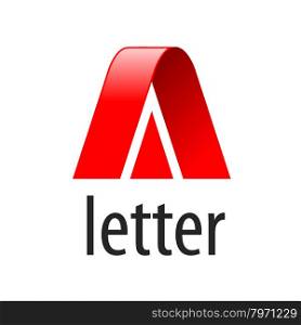 Abstract vector logo red letter A