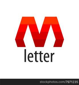 Abstract vector logo red letter M
