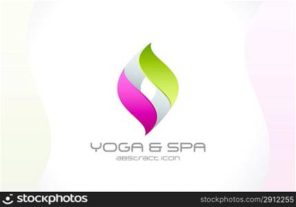Abstract vector logo template for SPA, Yoga, Cosmetics, Medicine, Pharmacy, Beauty and Health. Creative design icon.
