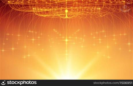 Abstract vector mesh background. Bioluminescence of tentacles. Futuristic style card. Elegant background for business presentations. Eps 10.