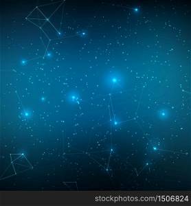 Abstract vector mesh background. Futuristic technology style. Elegant background for business presentations. Flying debris. eps10