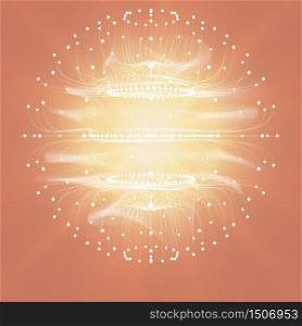 Abstract vector mesh background. Sphere of bioluminescent tentacles. Futuristic style card. Elegant background for business presentations. Eps 10