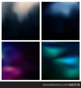 Abstract vector multicolored blurred background set. 4 colors set. Square blurred pink backgrounds set - sky clouds sea ocean beach colors. Abstract vector multicolored blurred background set 4 colors set. Square blurred backgrounds set - sky clouds sea ocean beach colors