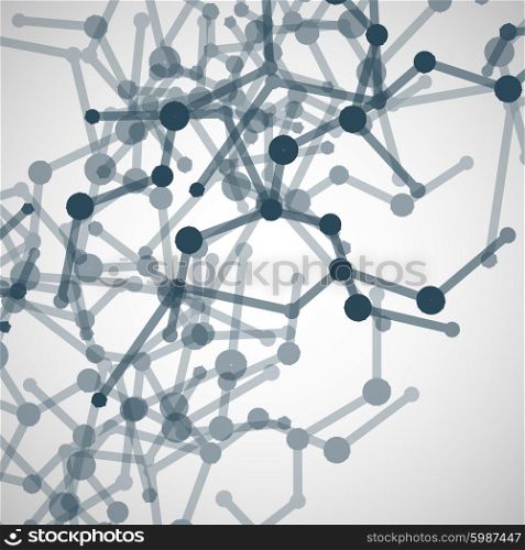 Abstract vector network on a light background.. Abstract vector network on a light background