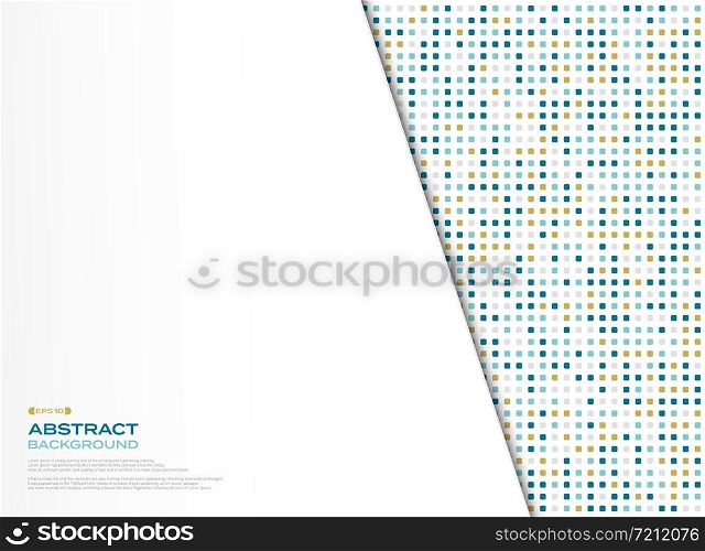 Abstract vector new tech square pattern design with white background. You can use for ad, poster, artwork, print, presentation. illustration vector eps10