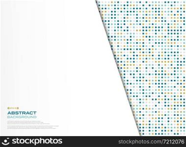 Abstract vector new tech square pattern design with white background. You can use for ad, poster, artwork, print, presentation. illustration vector eps10