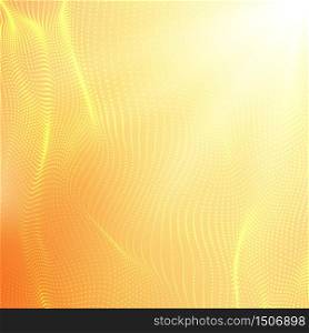 Abstract vector orange point mesh background. Futuristic technology style. Elegant background for business presentations. Flying debris. eps10