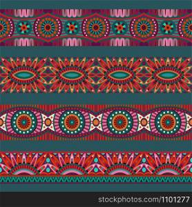 Abstract vector ornamental ethnic stripes. design elements set. Abstract vector ornamental ethnic stripes. elements