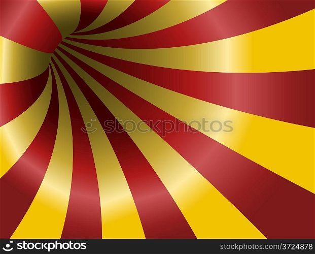 Abstract vector red and yellow striped hole background.