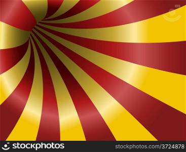 Abstract vector red and yellow striped hole background.
