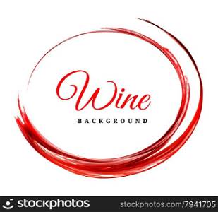 Abstract vector red wine background on white. Abstract red wine background