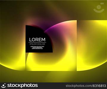 Abstract vector round banner. Abstract vector round banner, glowing round elements, geometric shape abstract background