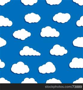 Abstract Vector Seamless Pattern Background of Clouds for Web, Art and App Design.