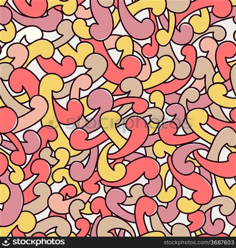 abstract vector seamless pattern with colorful swirls