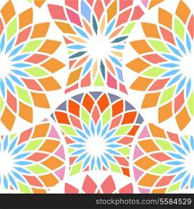 Abstract vector seamless pattern with mosaic elements