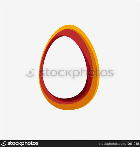 Abstract vector shape of egg, easter concept