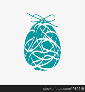 Abstract vector shape of egg, easter concept