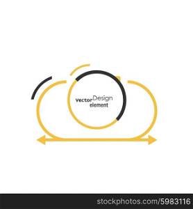 Abstract vector shape of rounded lines for infographics. Abstract vector shape of rounded lines for infographics.