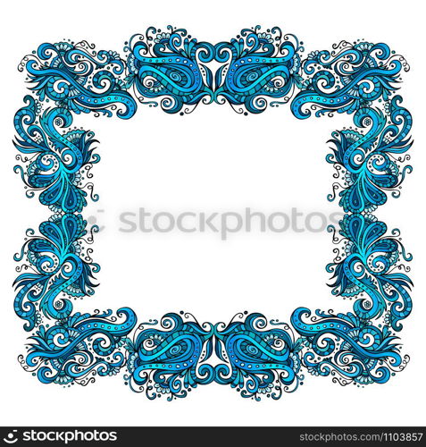 Abstract vector simple floral border from your text. Abstract vector simple floral border