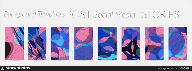 Abstract vector social media backdrop border with multicolored wire frame  geometric shapes. Futuristic design. 3D science model digital technology concept. Retro colored art.